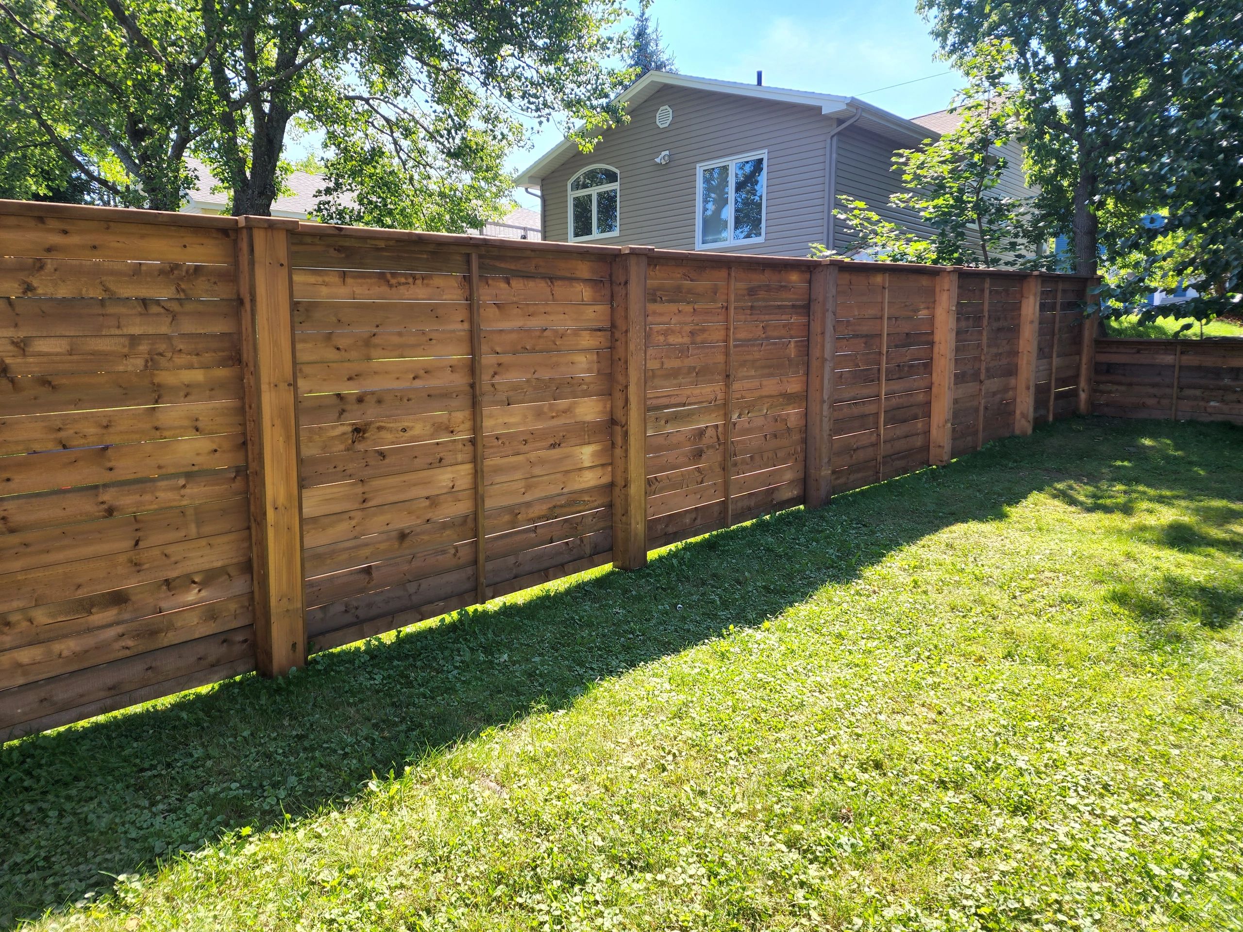 Deck with railing